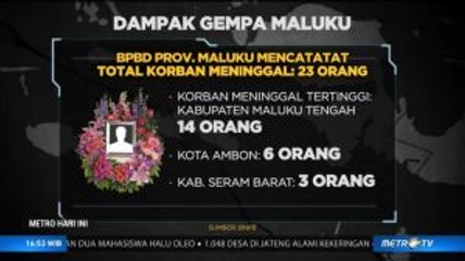 Dampak Gempa Ambon, BNPB: 23 Orang Meninggal Dunia