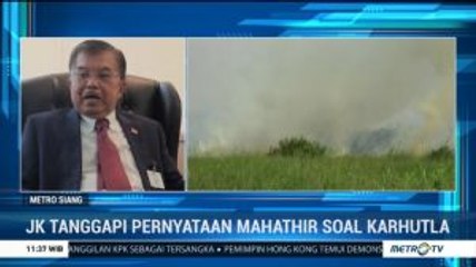 JK Tanggapi Pernyataan Mahathir soal Karhutla