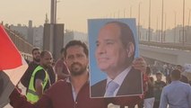 Seguidores de Al Sisi responden en las calles a las protestas contra el presidente