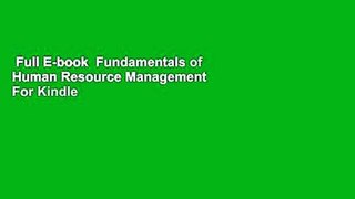 Full E-book  Fundamentals of Human Resource Management  For Kindle