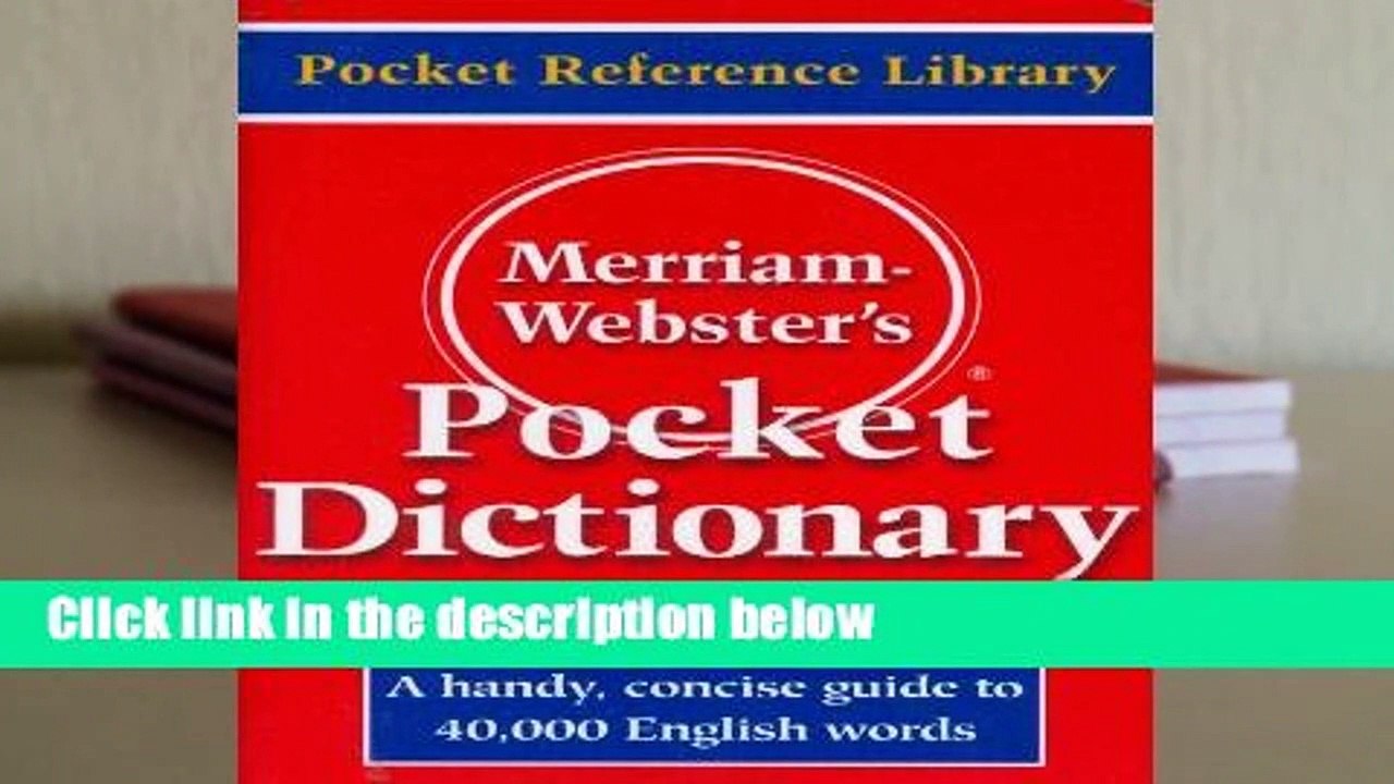 [READ] Merriam Webster s Pocket Dictionary