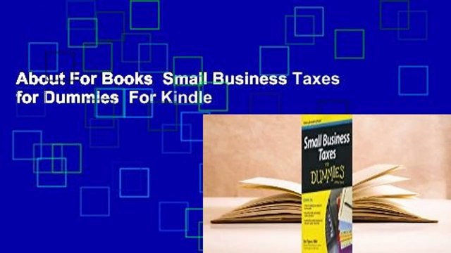 About For Books Small Business Taxes for Dummies For Kindle