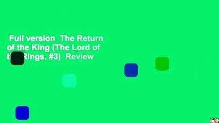 Full version  The Return of the King (The Lord of the Rings, #3)  Review
