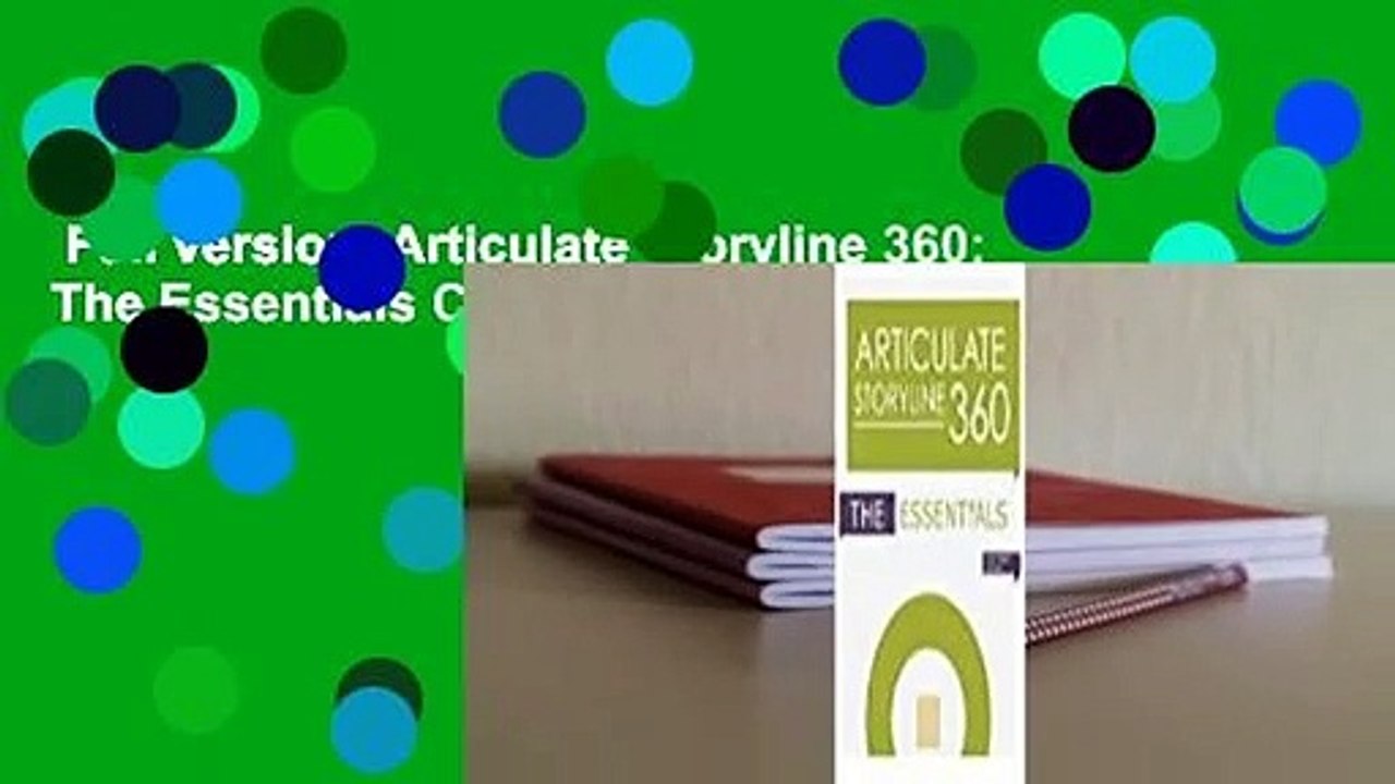 Full version  Articulate Storyline 360: The Essentials Complete