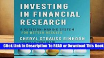 Investing in Financial Research: A Decision-Making System for Better Results (AREA Method