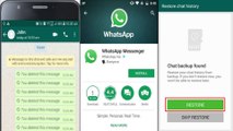Whatsapp : How To Get Back The Deleted Whatsapp Chat || Oneindia Telugu