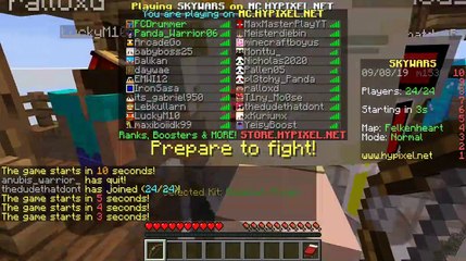 Minecraft SkyWars First Victory!