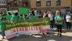Protesta de educadoras infantiles en Oviedo