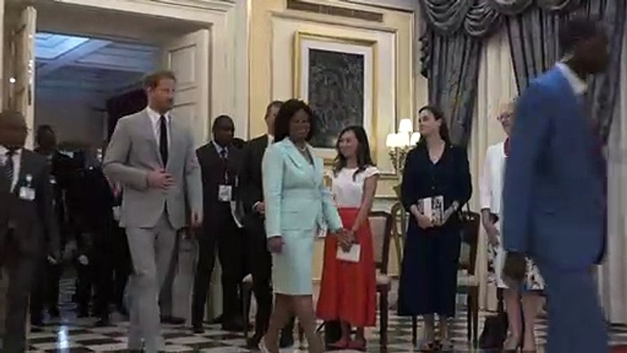 Prince Harry meets Angola's President Joao Lourenco