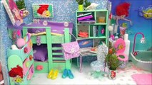 DIY miniatura Ariel Twin dormitorio y baño sirena casa de muñecas