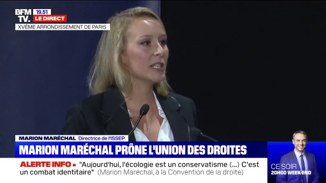 Marion Maréchal à la convention de la droite: Nous sommes le camp de l'expérience
