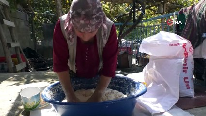 Yozgat’ta oklavalar kış sofraları için dönüyor