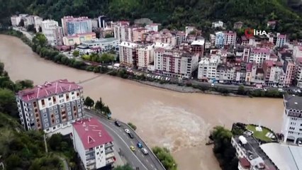 Artvin'in Borçka ilçesinde sel