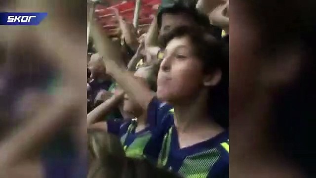 Ali Koç'un oğlu Kerim Rahmi Koç, Galatasaray maçında deplasman tribünündeydi