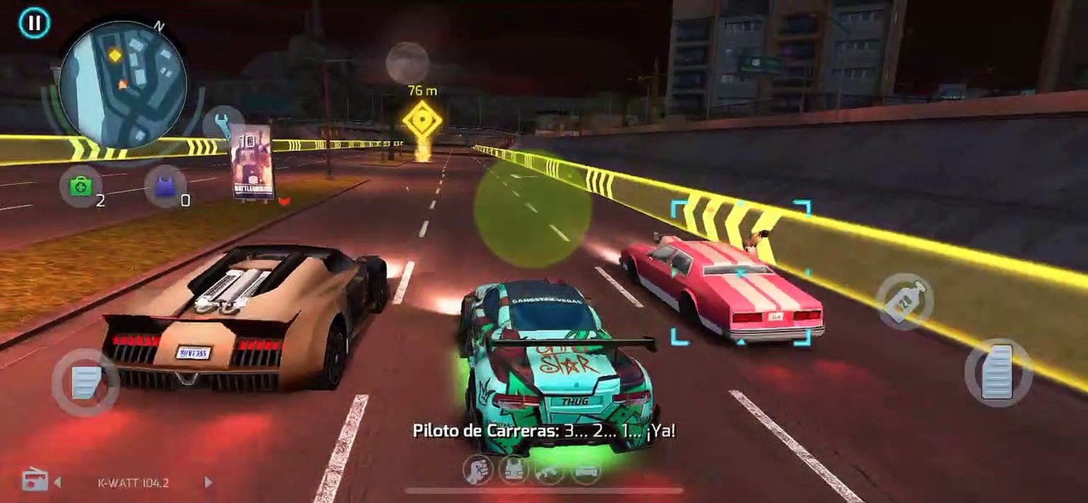 como recoger las llaves con el coche bólido de Neón  y ganar en Gangstar Vegas 