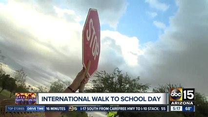 Valley kids take part in International Walk to School Day