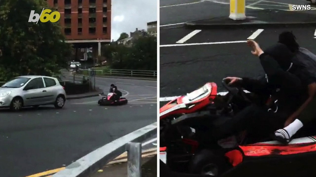 Two Teens On Go-Kart Caught On Video Speeding Through Traffic Are Wanted By Police!