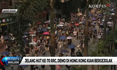 Jelang Hut ke-70 RRC, Demo di Hong Kong Kian Bergejolak