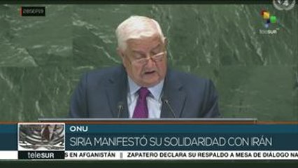 EE.UU.: Siria manifiesta solidaridad con Irán