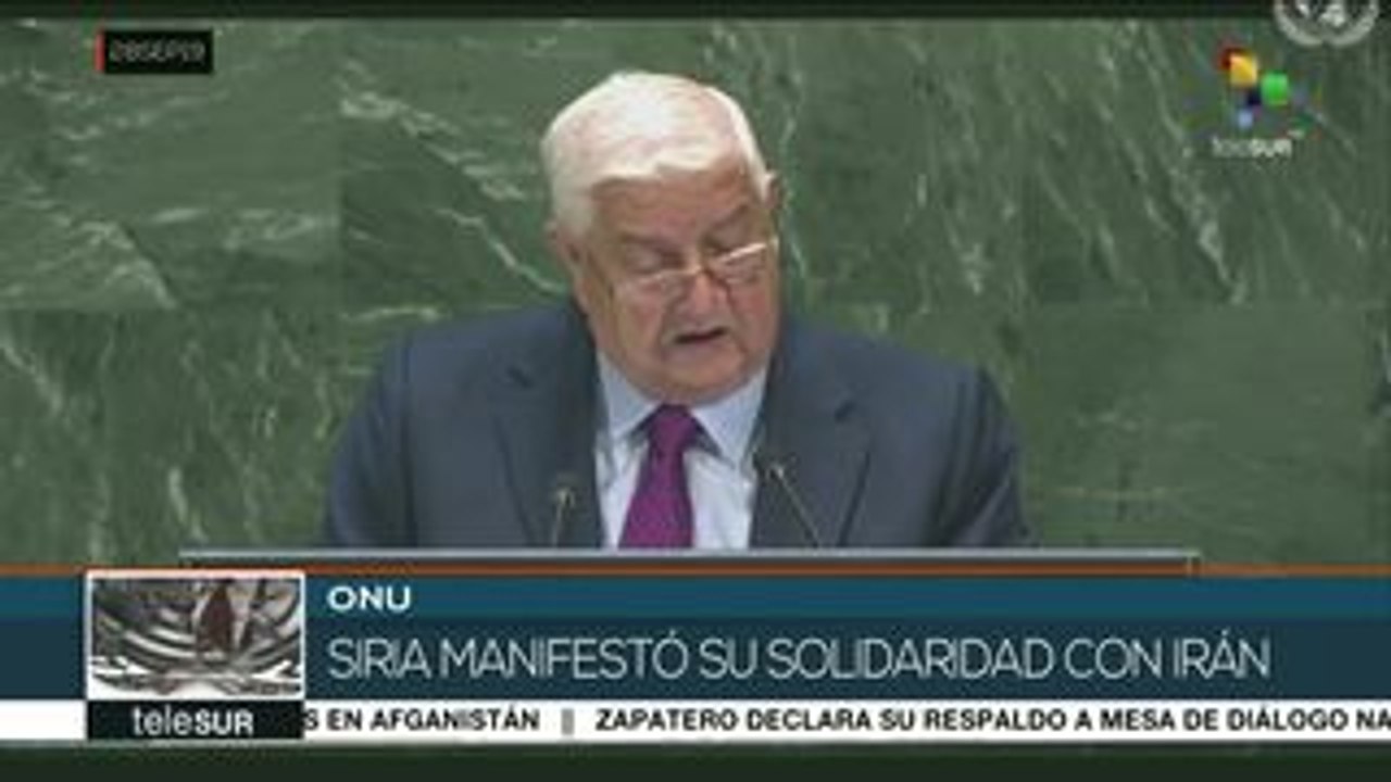 EE.UU.: Siria manifiesta solidaridad con Irán