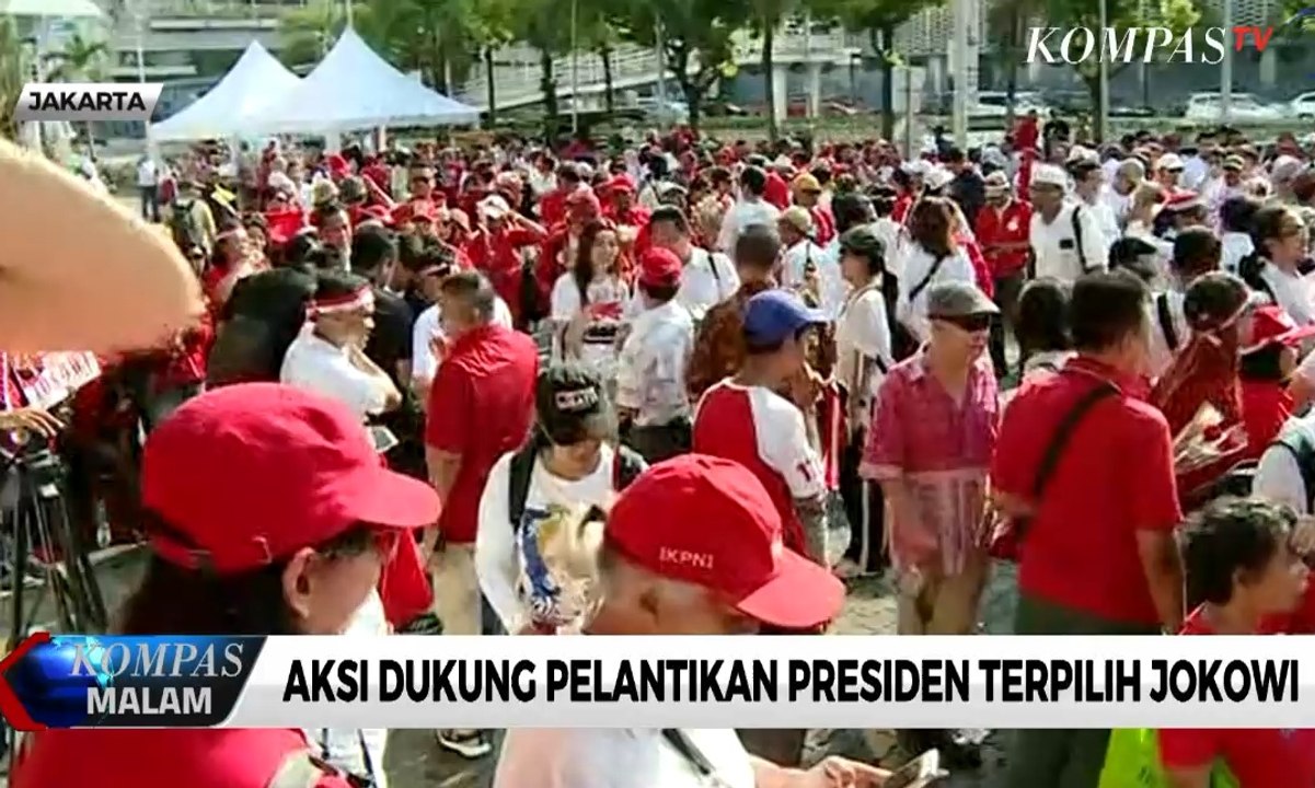 Aksi Dukung Pelantikan Presiden Terpilih Jokowi