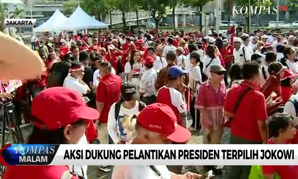 Aksi Dukung Pelantikan Presiden Terpilih Jokowi