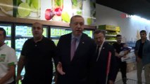 Cumhurbaşkanı Erdoğan, Tarım Kredi Kooperatifi tarafından açılan satış ofisinden alışveriş yaptı