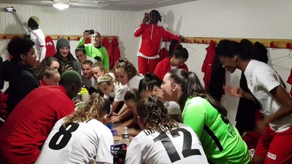 La joie des filles de l'ASNL dans le vestiaire après leur nouvelle victoire face au LOSC (3-1) !