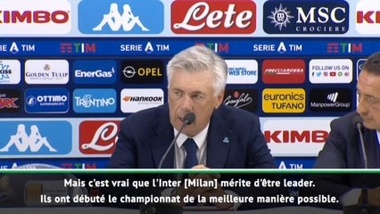 6e j. - Ancelotti : "L'Inter mérite d'être leader du championnat"