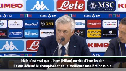 6e j. - Ancelotti : "L'Inter mérite d'être leader du championnat"