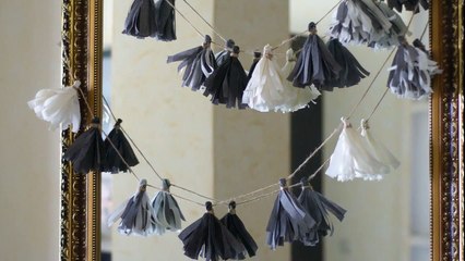 Guirnaldas de papel crepé