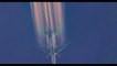 Les magnifiques images d'un avion qui crée un un arc en ciel