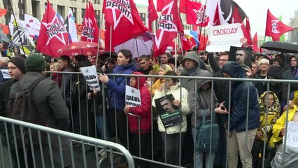 Manifestação em Moscou pela libertação dos 'presos políticos'