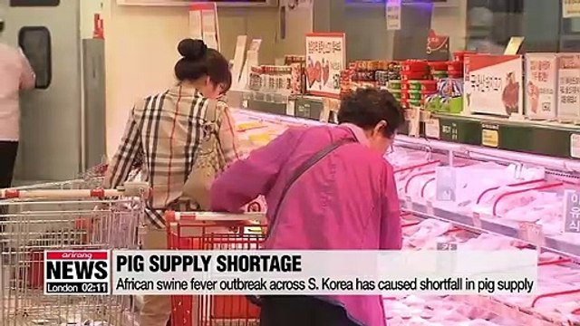 African swine fever outbreak across S. Korea has caused shortfall in pig supply
