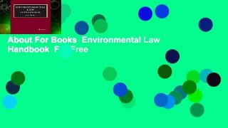 About For Books  Environmental Law Handbook  For Free