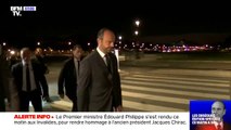 Les images d'Édouard Philippe à sa sortie des Invalides après s'être recueilli devant la dépouille de Jacques Chirac