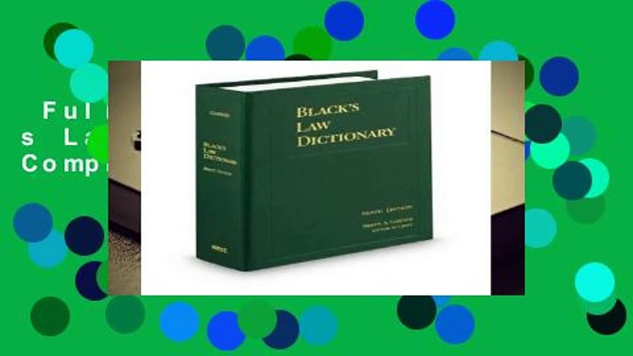 Full version  Black s Law Dictionary (USA) Complete
