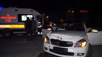 Alkollü sürücü polisten kaçarken kaza yaptı