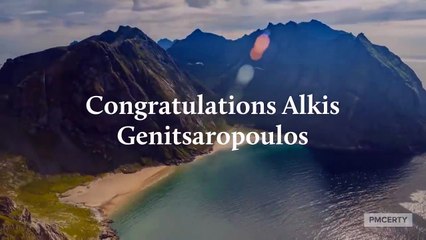 Congratulations Alkis Genitsaropoulos