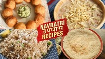 5 Best Navratri Recipes | Upvas Dosa | Upvas Batata Kachori | Farali Misal | Sabudana Khichdi