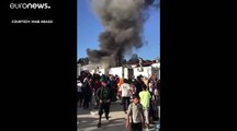 حريق يؤدي إلى مقتل شخصين واندلاع أعمال شغب في مخيم للاجئين في اليونان