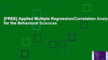 [FREE] Applied Multiple Regression/Correlation Analysis for the Behavioral Sciences