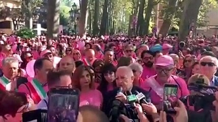 Avellino - De Luca alla Camminata Rosa per la prevenzione (29.09.19)