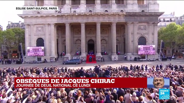 Obsèques de Jacques Chirac : moment d'émotion à l'entrée du cercueil dans l'église Saint-Sulpice