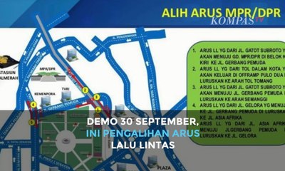Demo 30 September di Sekitar DPR, Ini Pengalihan Arus Lalu Lintas