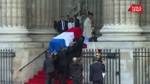 Hommage à Jacques Chirac : arrivée du cercueil à l'église Saint-Sulpice
