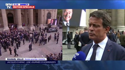Hommage à Jacques Chirac: pour Manuel Valls, "la France a toujours besoin de ces moments de rassemblement et de recueillement"