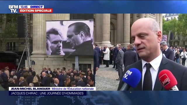Hommage à Jacques Chirac: Jean-Michel Blanquer évoque un moment d'unité nationale et internationale