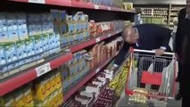 Erdoğan markette alışveriş yapıyor