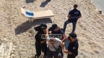 Report TV - Tensione në Radhimë, pronarët nuk lejojnë punën e IKMT, polica shoqëron njërin prej tyre
